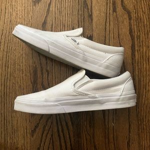 White Vans Slip on Shoes